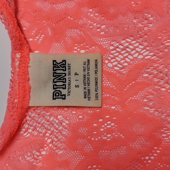Victoria Secret Pink 100% Polyamide Lace Tank Top Size Small / Petite - Picture 2 of 7